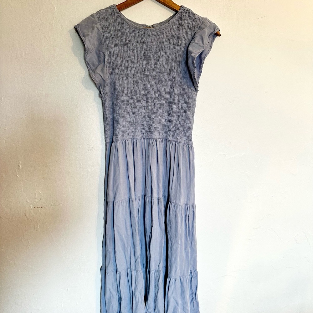 Light Blue Women's Tiered Maxi Dress